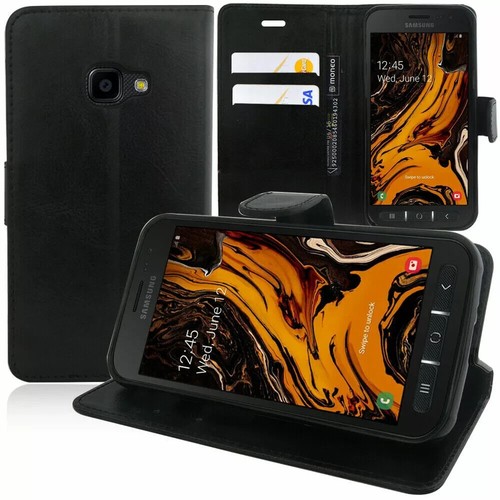 Custodia flip pelle slim nera - flip,