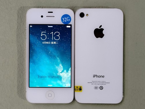 Apple iphone bianco nero - apple, 4/4s